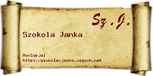 Szokola Janka névjegykártya